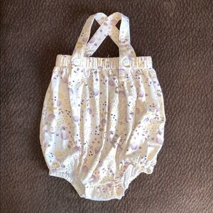 Bird & Bean Floral Dandelion Print Bubble Romper Summer Outfit Baby Size 12-18m